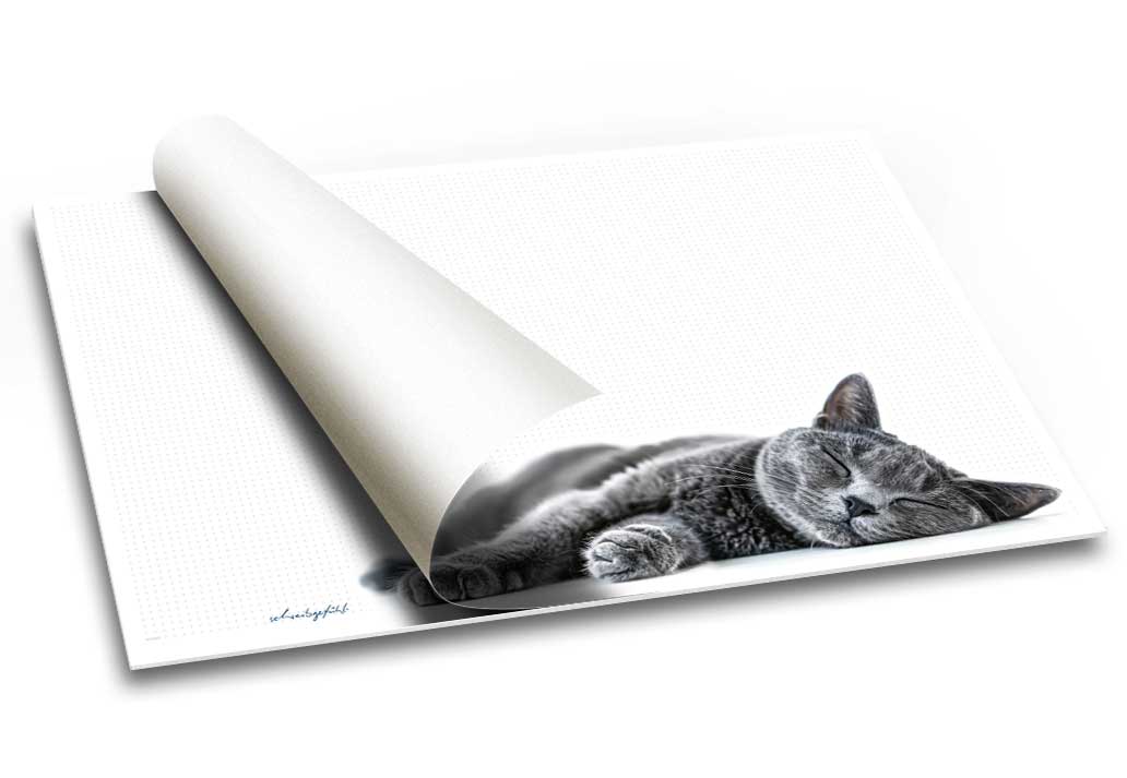 Die Schreibunterlage beinhaltet 40 Blatt gut beschreibbares Papier.
